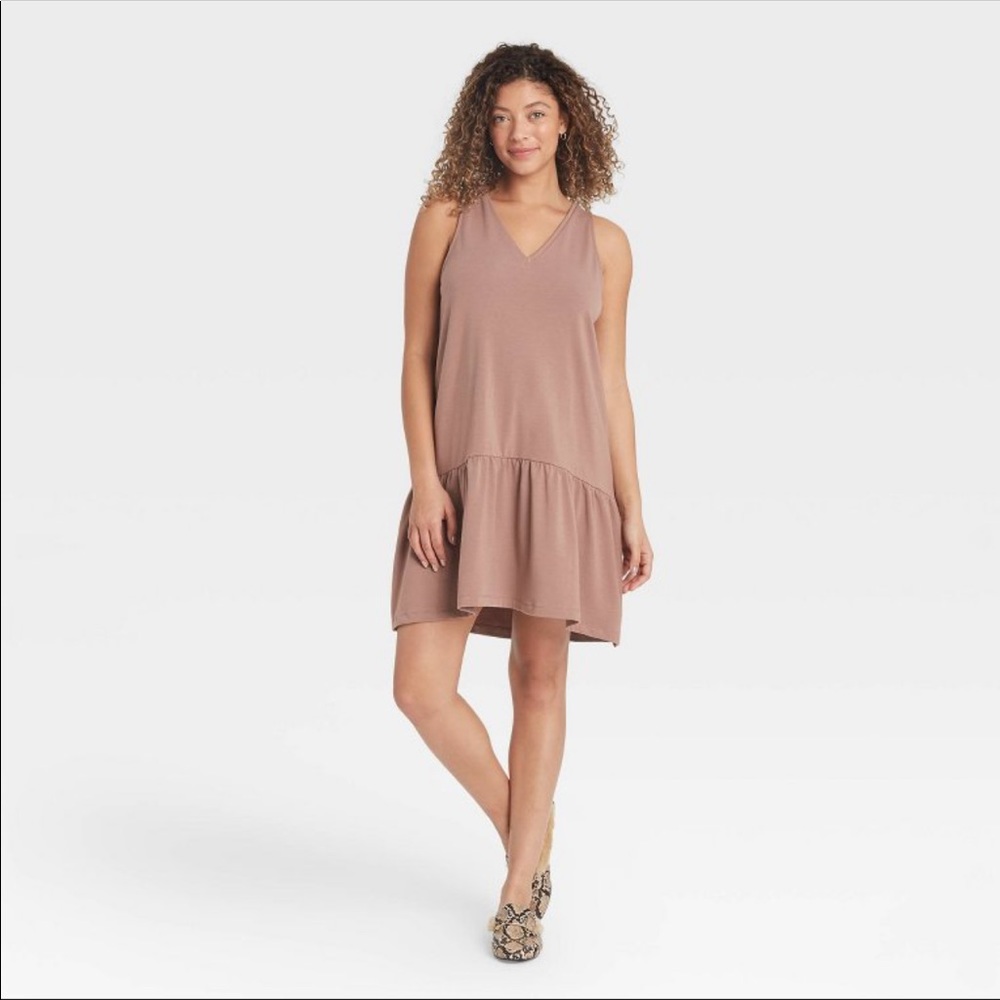 NWT   A New Day Ruffle-Hem Knit Dress: L